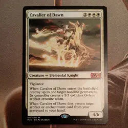 1x Cavalier of Dawn Regular 010 LP Light Play M20 Magic 20 MTG Magic the Gatheri - Image 1