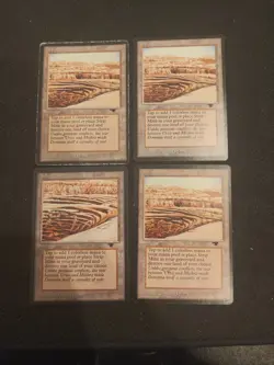 MAGIC THE GATHERING Lot of Four (4) STRIP MINE ANTIQUITIES 1-HP 3-LP - Image 1