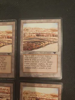 MAGIC THE GATHERING Lot of Four (4) STRIP MINE ANTIQUITIES 1-HP 3-LP - Image 4