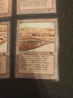 MAGIC THE GATHERING Lot of Four (4) STRIP MINE ANTIQUITIES 1-HP 3-LP - Image 5