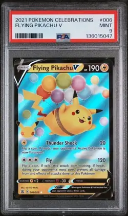 2021 POKEMON CELEBRATIONS #006 FLYING PIKACHU V PSA 9 - Image 1