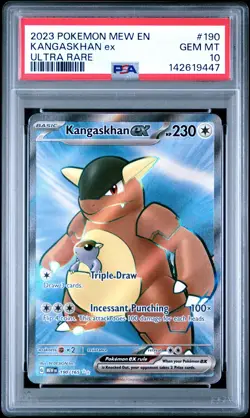 2023 POKEMON MEW EN-151 190 KANGASKHAN EX ULTRA RARE PSA 10 GEM MINT - Image 1