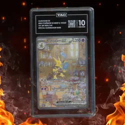 Pokemon 151 English ALAKAZAM EX 201/165 Special Illustration Rare TAG 10 - Image 1