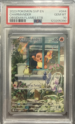 2023 POKEMON SVP EN-SV OBSIDIAN FLAMES ETB PROMO #044 CHARMANDER PSA 10 - Image 1
