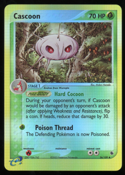 Pokemon 2003 Ex Ruby & Sapphire - Cascoon - Reverse Holo - 26 - Image 1