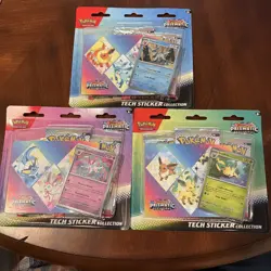 Pokemon TCG Scarlet & Violet Prismatic Evolutions Tech Sticker Pack Set Of 3 - Image 1