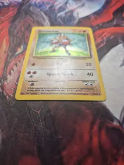Pokemon TCG Hitmonchan Base Set Holo Unlimited Rare Card 7/102 HP - Image 5