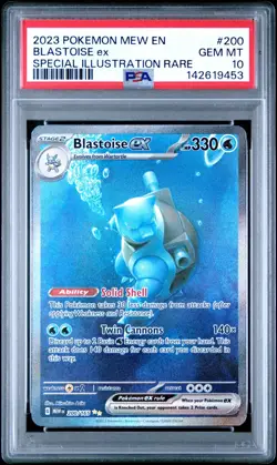 2023 POKEMON MEW 151 BLASTOISE EX SPECIAL ILLUSTRATION RARE PSA 10 GEM MINT - Image 1