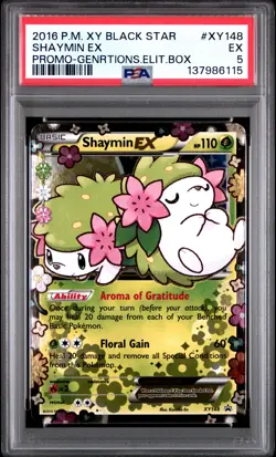 2016 POKEMON XY BLACK STAR PROMO GENERATIONS ELITE TRAINER BOX SHAYMIN EX PSA 5 - Image 1