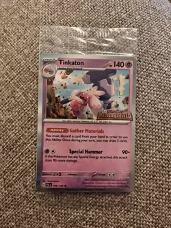Pokemon TCG - Tinkaton 105/193 Paldea Evolved Stamped Sealed Holo Promo - Image 1