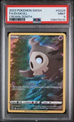 2023 POKEMON SWORD & SHIELD CROWN ZENITH #GG28 FULL ART/DUSKULL PSA 9 - Image 1