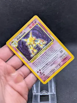 Pokemon Alakazam Base Set 1/102 Holo Rare WOTC Played - Image 2