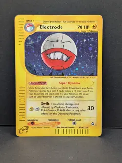 Electrode H07/H32 Aquapolis Holo Rare Pokemon TCG Nintendo MP - Image 1