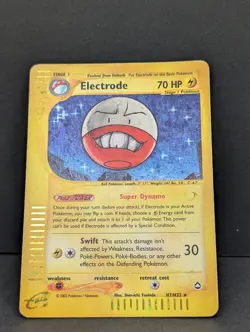 Electrode H07/H32 Aquapolis Holo Rare Pokemon TCG Nintendo MP - Image 3