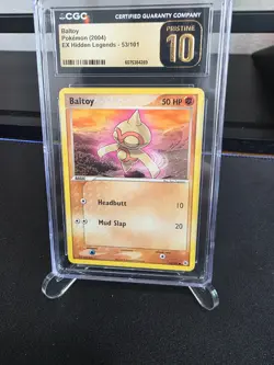 CGC Pristine 10 Baltoy 53/101 Pokemon 2004 EX Hidden Legends - Image 1