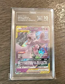 TAG 10 GEM MINT JAPANESE POKEMON 2019 MEWTWO & MEW GX 052/173 ALL STARS SM12a - Image 1