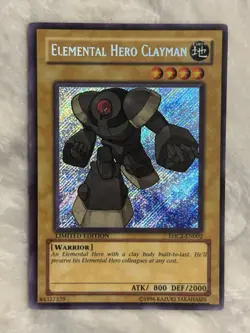 Yugioh! HP Elemental Hero Clayman - EHC2-EN002 - Secret Rare Limited Edition MP - Image 1
