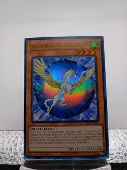 3x Yugioh! Crystal Beast Sapphire Pegasus - BLCR-EN053- Ultra Rare - 1st NM - Image 1
