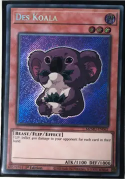Yu-Gi-Oh! TCG Des Koala MZMU-EN062 Secret Rare Chibi Art 1st Edition Near Mint - Image 1