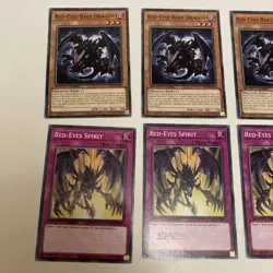 YuGiOh X3 Red-Eyes Baby Dragon SBC1-ENI10 And X3 Red-Eyes Spirit SGX3-ENB19 - Image 2