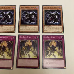 YuGiOh X3 Red-Eyes Baby Dragon SBC1-ENI10 And X3 Red-Eyes Spirit SGX3-ENB19 - Image 3