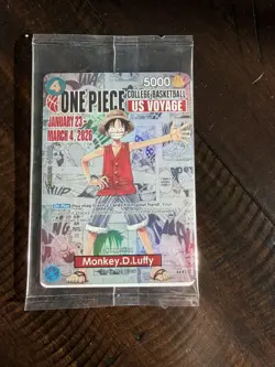 ONE PIECE Monkey D. Luffy US Voyage - Univ. of Illinois Basketball Promo Card - Image 1