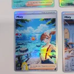 Lot of 6 Custom holo Misty Trainer Pokemon Trading Card sleeved & top loaded - Image 4