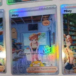 Lot of 6 Custom holo Misty Trainer Pokemon Trading Card sleeved & top loaded - Image 5