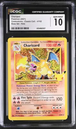 (PSA) CGC 10 Charizard Celebrations 25th Classic Holo Pokemon Card Gem Mint #4 - Image 1