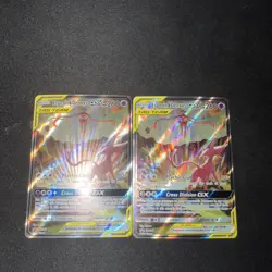 x2 Pokemon Cards Espeon & Deoxys GX SM240 SM Black Star Promos Promo NM - Image 1