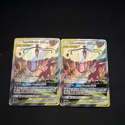 x2 Pokemon Cards Espeon & Deoxys GX SM240 SM Black Star Promos Promo NM - Image 2