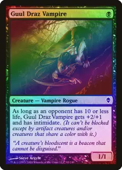 Guul Draz Vampire FOIL Zendikar NM Black Common MAGIC GATHERING CARD ABUGames - Image 1