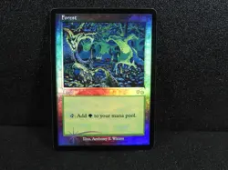 Mtg Forest (1999) Arena Promos FOIL Urza’s Magic The Gathering - Image 1