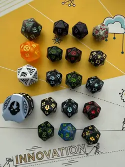 SPINDOWN DICE LOT OF 18 Plus an Avatar Clickwheel - Magic the Gathering Oversize - Image 1