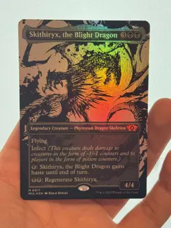 1X FOIL Skithiryx, the Blight Dragon BORDERLESS MINT MTG Magic Multiverse EDH - Image 1