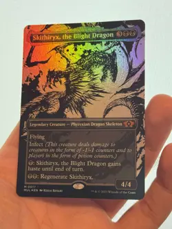 1X FOIL Skithiryx, the Blight Dragon BORDERLESS MINT MTG Magic Multiverse EDH - Image 2