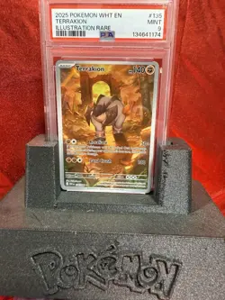 2025 Pokemon White Flare Terrakion #135 Illustration Rare PSA 9 - Image 3
