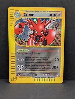 Scizor H21/H32 Aquapolis Holo Ultra Rare Pokemon TCG Nintendo e-reader LP+ - Image 1