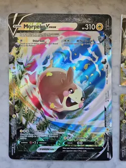 Pokemon TCG: Morpeko V-Union Promo Bundle Jumbo Card, 4pc Card, Professor Burnet - Image 2