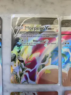 Pokemon TCG: Morpeko V-Union Promo Bundle Jumbo Card, 4pc Card, Professor Burnet - Image 3
