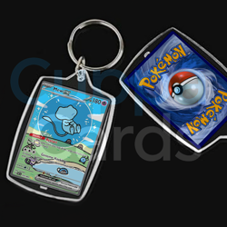 Mew ex, Paldean Fates SV PAF Special Illustration #232 | Mini Pokemon Keychain - Image 1