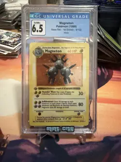 Magneton #9 Base Set 1st Edition Shadowless Holo Pokemon (1999) CGC 6.5 - Image 1