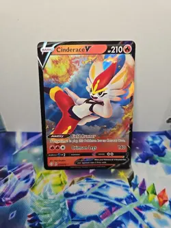Cinderace V 018/072 Holo Ultra Rare Shining Fates Pokemon TCG NM Fresh Pull - Image 1