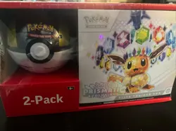 Pokemon Prismatic Evolutions Bundle – 2 Sam’s Club Exclusive ETB + Poke Ball Box - Image 1