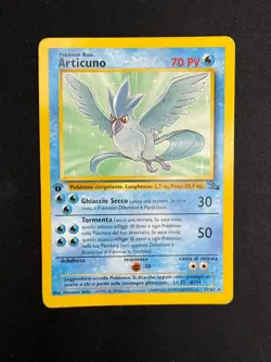 Pokemon Articuno 17/62 Fossil Rara Prima EdizioneWizards ITA Carte Vintage - Image 1