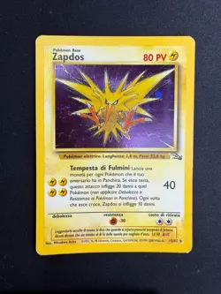 Pokemon Zapdos 15/62 Fossil Rara Holo Unlimited Wizards ITA Carte Vintage - Image 1