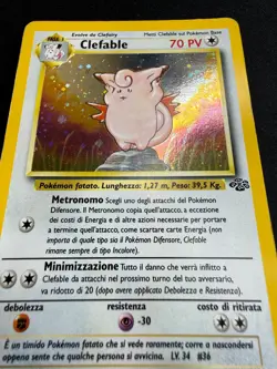 Pokemon Clefable 1/64 Jungle Rara Holo Unlimited Wizard ITA Carte Vintage - Image 5