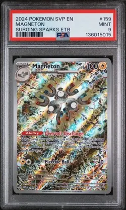 2024 POKEMON SVP EN-SV BLACK STAR PROMO #159 MAGNETON PSA 9 - Image 1