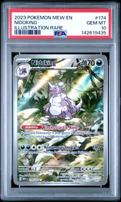 2023 POKEMON MEW EN-151 174 NIDOKING ILLUSTRATION RARE PSA 10 GEM MINT - Image 1