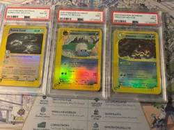 2003 Pokemon Skyridge Burried Fossil, Omanyte, & Omastar Rev Holo PSA 9 Set of 3 - Image 3